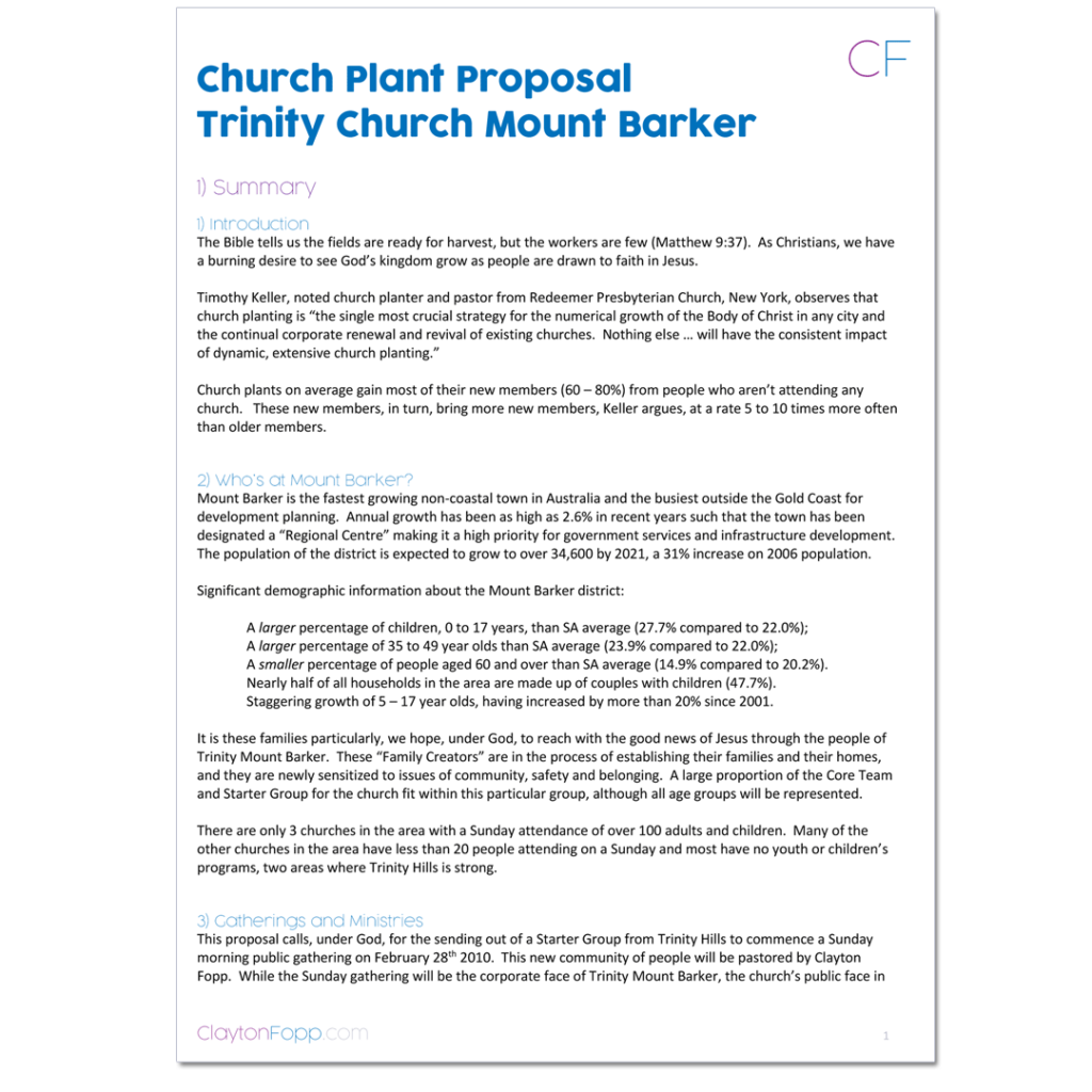 thesis on church planting