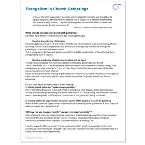 Evangelism in Church Gatherings